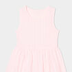 Robe patineuse sans manches coton ecru fille