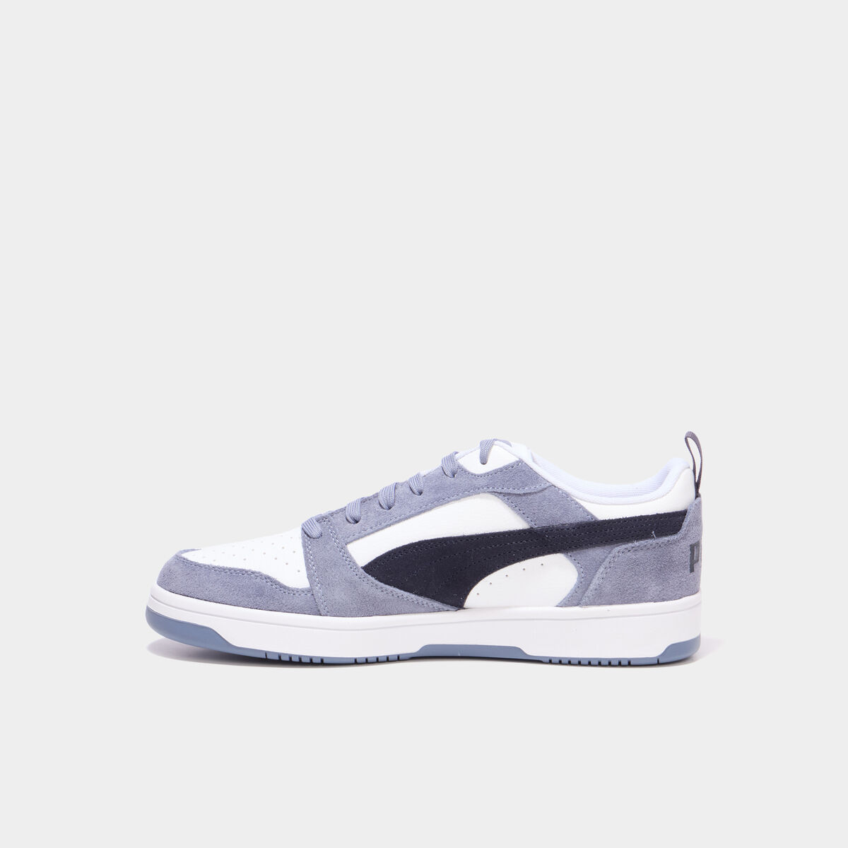 Tennis &agrave; lacets en cuir Puma Rebound V6 bleu lavande homme