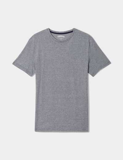 T-shirt col rond manches courtes Creeks bleu marine homme