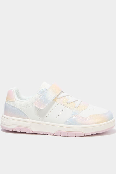 Baskets &agrave; scratchs bout renforc&eacute; multicolore fille