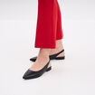 Ballerines slingback pointues noir femme