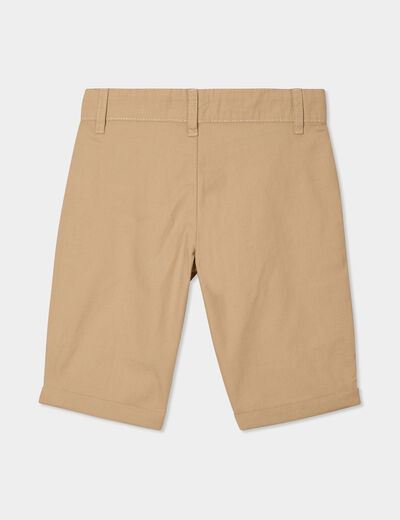 Bermuda straight beige garçon
