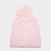Bonnet &agrave; pompon rose fille