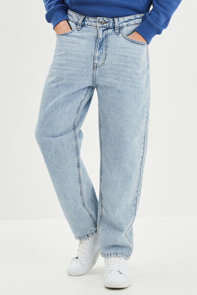 Jeans relaxed Creeks denim bleach homme