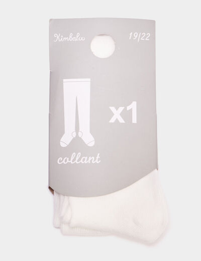 Collants ecru b&eacute;b&eacute; fille