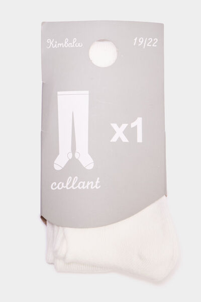 Collants ecru b&eacute;b&eacute; fille