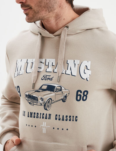 Sweat à capuche hoodie Mustang sable homme