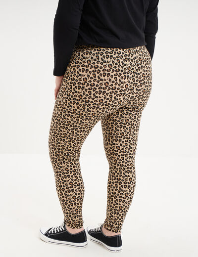 Legging en coton sable femme grande taille
