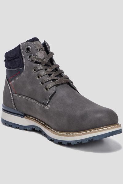 Bottines à lacets Trappeur gris homme