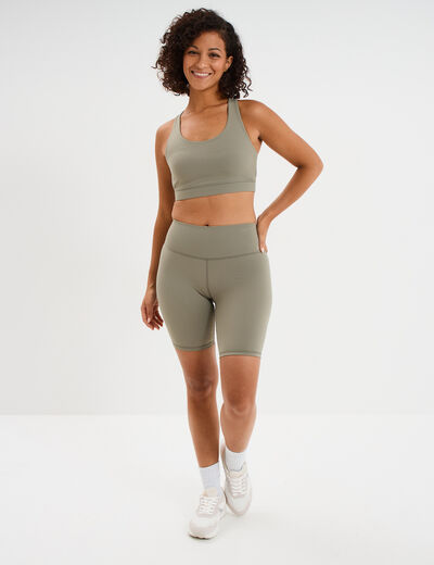 Brassi&egrave;re de sport dos nageur vert kaki femme