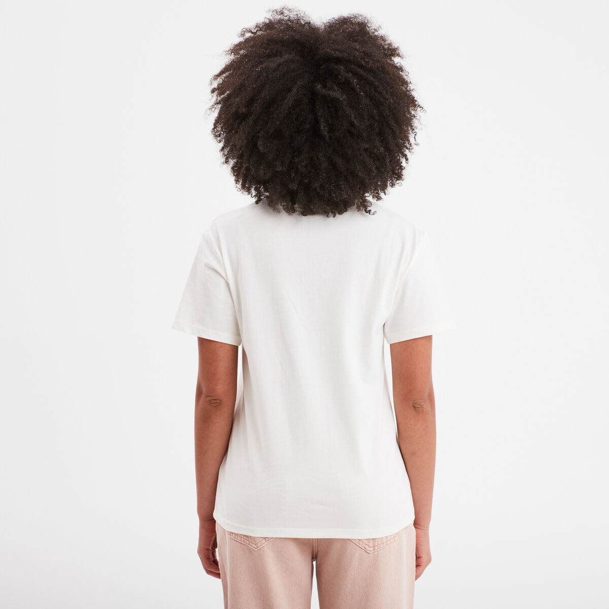 T-shirt manches courtes coton Snoopy ivoire femme