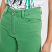 Pantalon wide leg taille haute vert femme