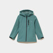 Blouson fourr&eacute; d&eacute;perlant &agrave; capuche vert fonc&eacute; fille