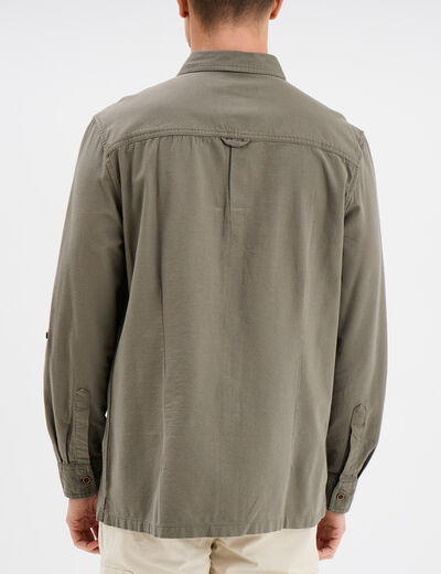 Chemise manches longues Trappeur gris homme