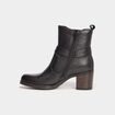 Bottines chelsea à talons et boucles noir femme