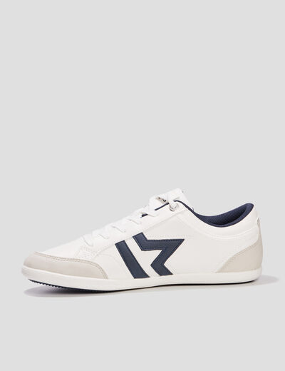 Tennis basses à lacets blanc homme