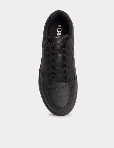Tennis basses semelle &eacute;paisse Creeks noir femme