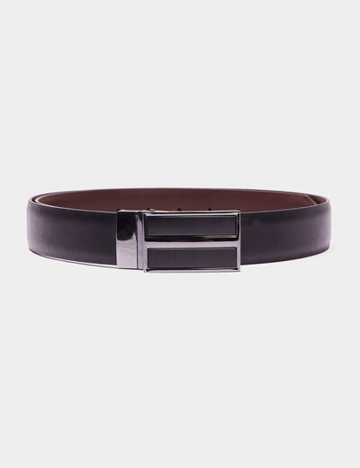 Ceinture r&eacute;versible noir homme