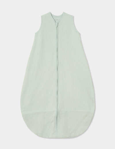 Gigoteuse gaze de coton ajustable TOG 1 vert clair bébé garçon