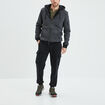 Pantalon jogging cargo molleton noir homme