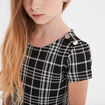 Robe patineuse manches courtes noir fille