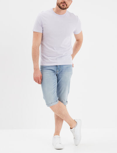 T-shirt en coton manches courtes parme homme