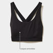 Brassi&egrave;re de sport ajust&eacute;e dos nageur noir femme