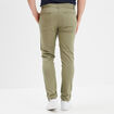 Pantalon chino slim coton vert kaki homme
