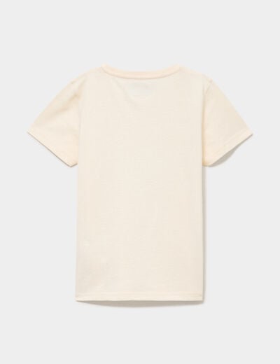 T-shirt &agrave; manches courtes coton Kappa creme fille