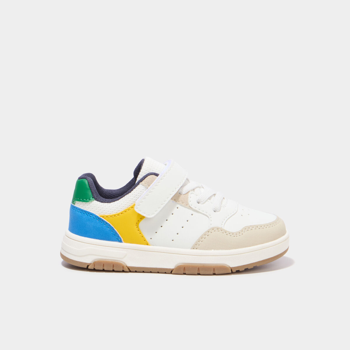 Tennis basses &agrave; scratchs bout renforc&eacute; multicolore gar&ccedil;on