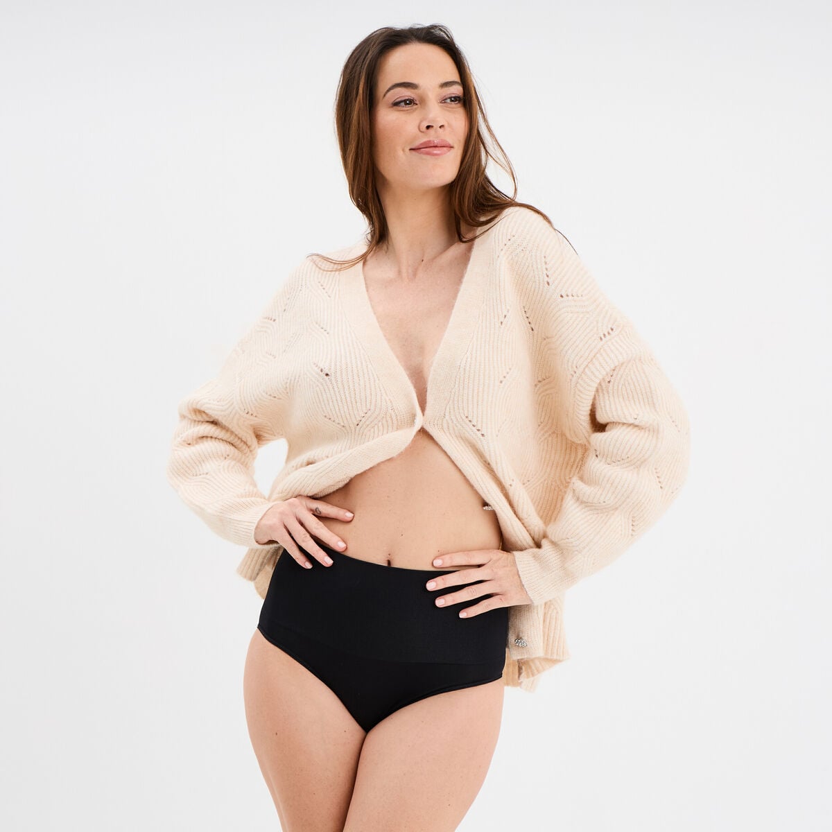 Culotte gainante sans couture noir femme