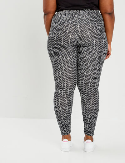 Legging en coton noir femme grande taille