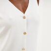 Gilet sans manches col en V blanc femme