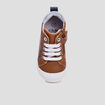 Bottillons zippés en cuir camel bébé garçon