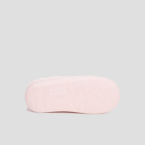 Chaussons brodés fourrés rose fille