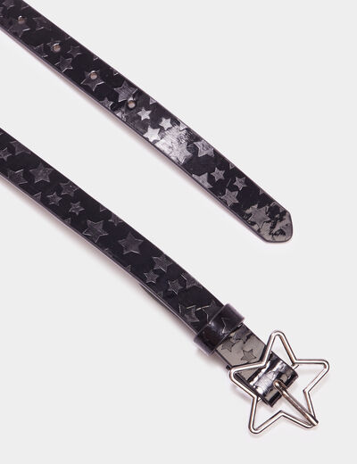 Ceinture avec boucle étoile noir mixte