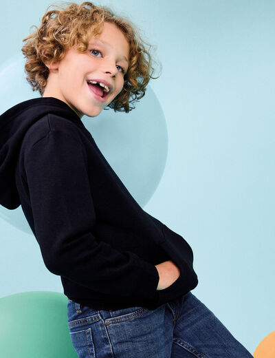 Sweat à capuche hoodie oversize noir garçon