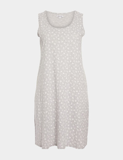 Chemise de nuit gris clair femme grande taille