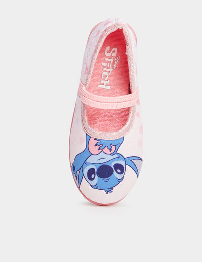 Chaussons ballerines Stitch rose fille