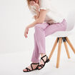 Sandales avec brides en cuir noir femme