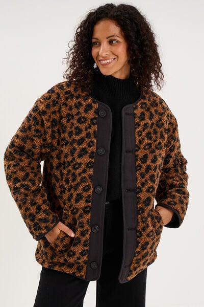 Veste polaire r&eacute;versible et matelass&eacute;e noir femme
