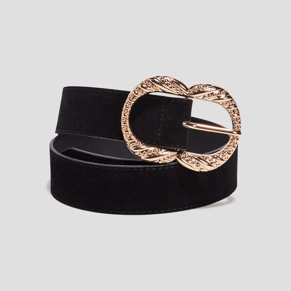 ceinture avec boucle ouvragee noir femme Ceinture avec boucle ouvragée noir femme