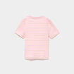 T-shirt c&ocirc;tel&eacute; manches courtes rose clair fille