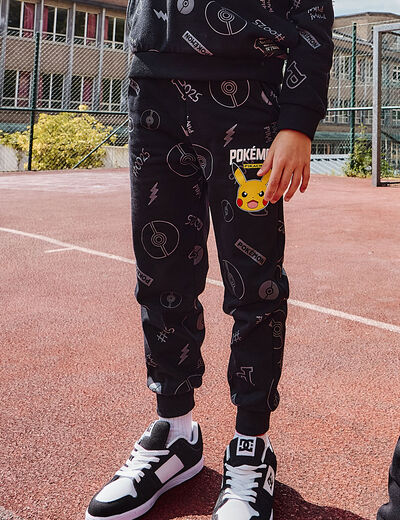 Pantalon de jogging droit Pok&eacute;mon noir gar&ccedil;on