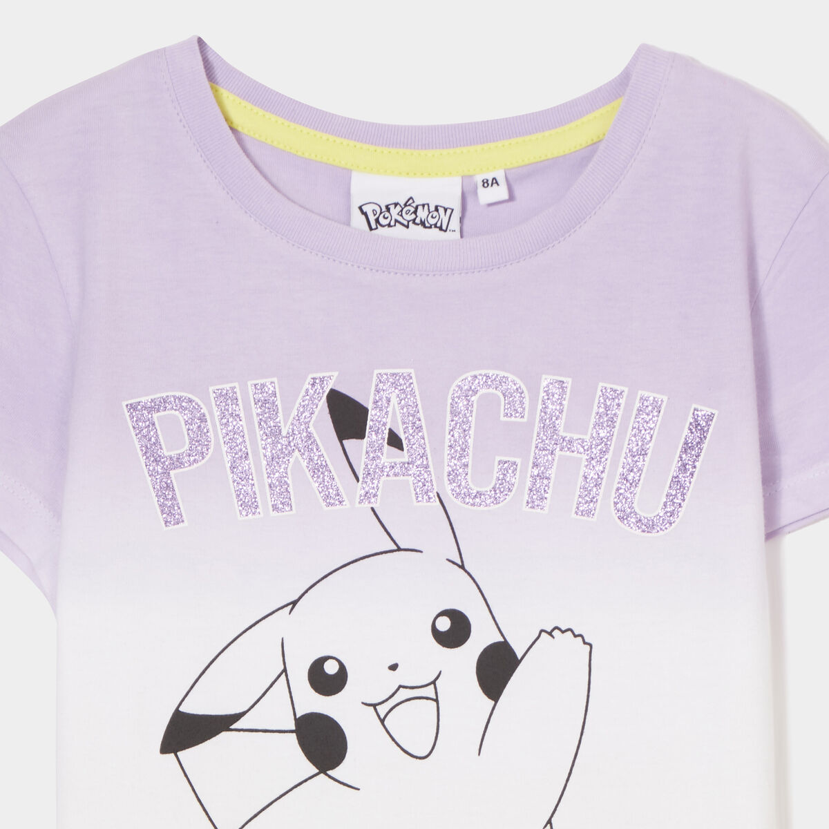 T-shirt col rond Pokémon Pikachu multicolore fille