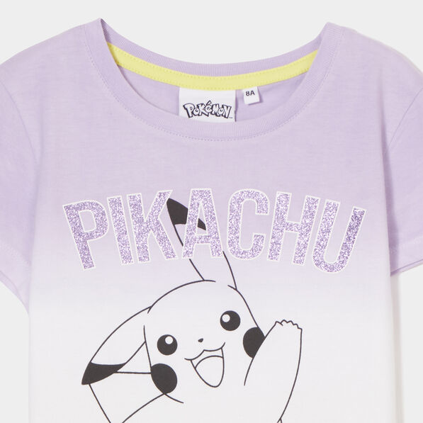 t shirt col rond pokemon pikachu multicolore fille T-shirt col rond Pokémon Pikachu multicolore fille