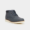 Bottines &agrave; lacets effet similicuir bleu homme
