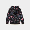 Sweat zipp&eacute; &agrave; capuche noir fille
