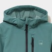 Blouson fourr&eacute; d&eacute;perlant &agrave; capuche vert fonc&eacute; fille