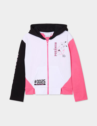 Sweat zippé à capuche Pokémon Pikachu multicolore fille